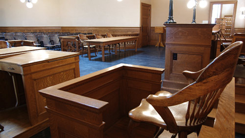 jury room empty expert witness chair